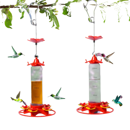 Hanging Feeder Hook Leakproof Hummingbird Feeder - Red