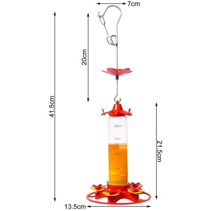 Hanging Feeder Hook Leakproof Hummingbird Feeder - Red