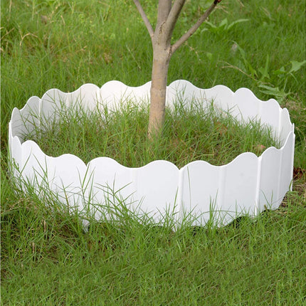 20Pcs Border Fence Walkway Landscape Edging - White