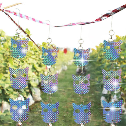 4Pcs Owl Bird Repellent Reflective Discs - 4pcs