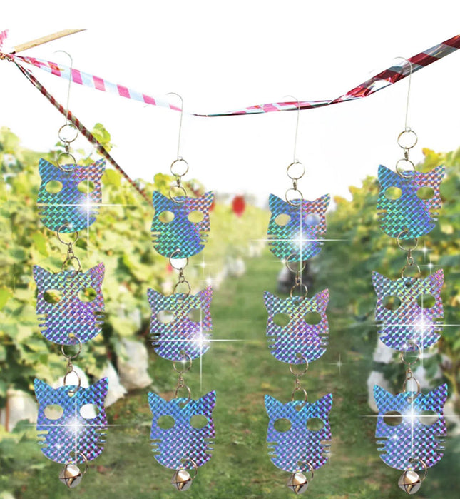 4Pcs Owl Bird Repellent Reflective Discs