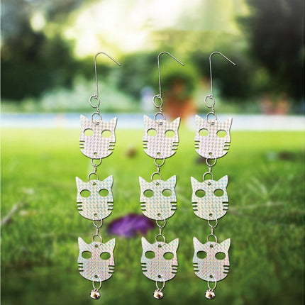 4Pcs Owl Bird Repellent Reflective Discs - 4pcs