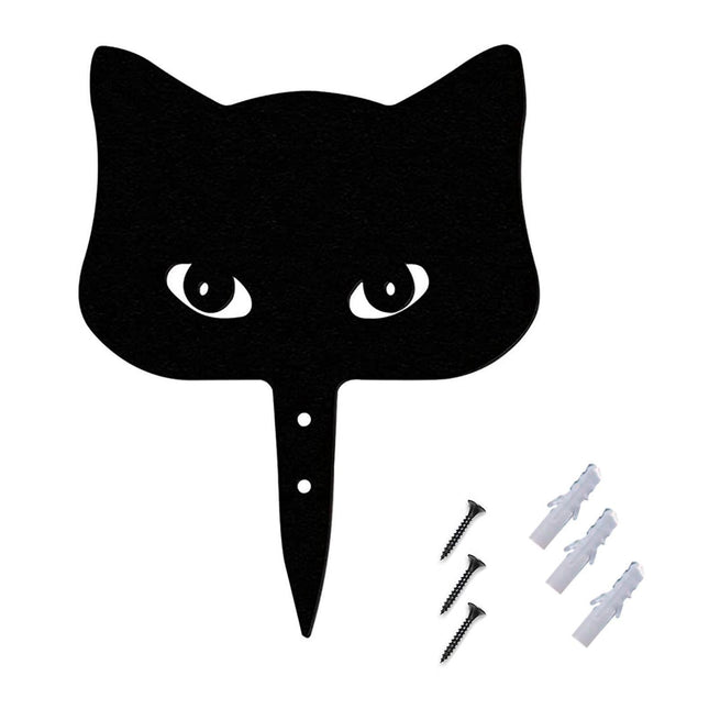 1 Set Garden Stake Peeping Cat Insert - A