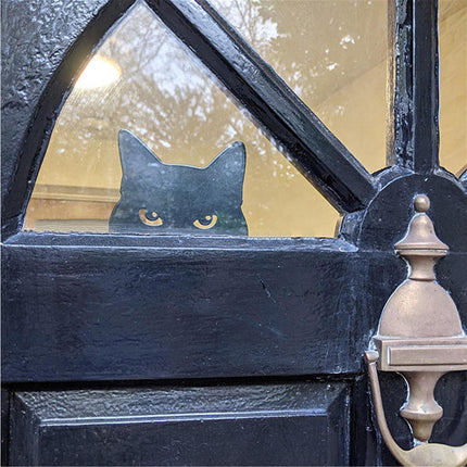 1 Set Garden Stake Peeping Cat Insert - A