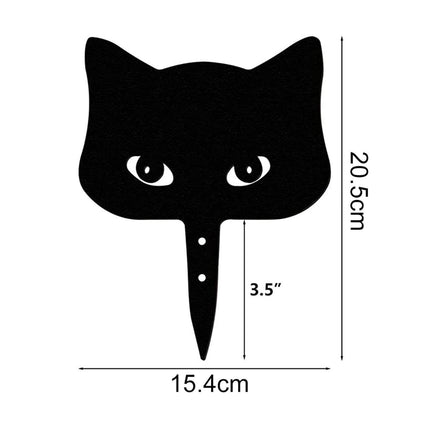 1 Set Garden Stake Peeping Cat Insert - A