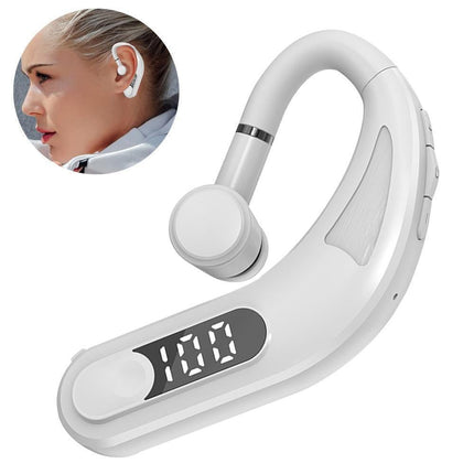Bluetooth Headset - Single Ear - Noise Canceling Hands-Free Bluetooth 5.2 Waterproof Headphones