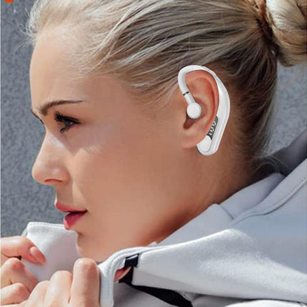 Bluetooth Headset - Single Ear - Noise Canceling Hands-Free Bluetooth 5.2 Waterproof Headphones
