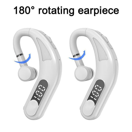 Bluetooth Headset - Single Ear - Noise Canceling Hands-Free Bluetooth 5.2 Waterproof Headphones