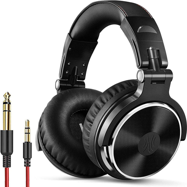 Wired Over Ear Headphones - Studio Monitor - DJ Stereo Headset with 50mm Drivers