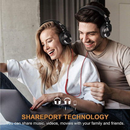 Wired Over Ear Headphones - Studio Monitor - DJ Stereo Headset with 50mm Drivers