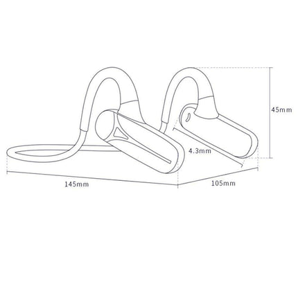 Bone Conduction Headphones - Open Ear - Waterproof Bluetooth 5.0 Headset with Mic