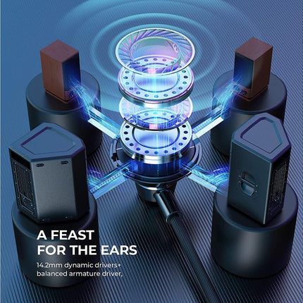 Wired Earbuds with Microphone High-resolution Audio Headphones
