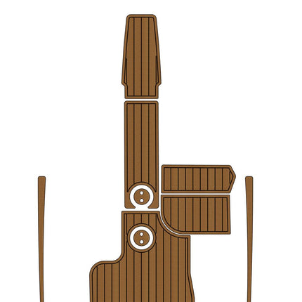 2004-2011 Mastercraft X Star Cockpit Pad Boat EVA Foam Faux Teak Deck Floor Mat SeaDek MarineMat Gatorstep Style Self Adhesive