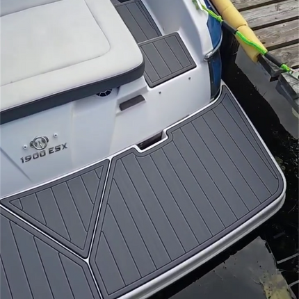 2016 Regal 1900 ES Swim Platform Cockpit Pad Boat EVA Foam Faux Teak Deck Floor Mat Seadek MarineMat Gatorstep Style Self Adhesive