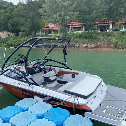 2016 Regal 1900 ES Swim Platform Cockpit Pad Boat EVA Foam Faux Teak Deck Floor Mat Seadek MarineMat Gatorstep Style Self Adhesive