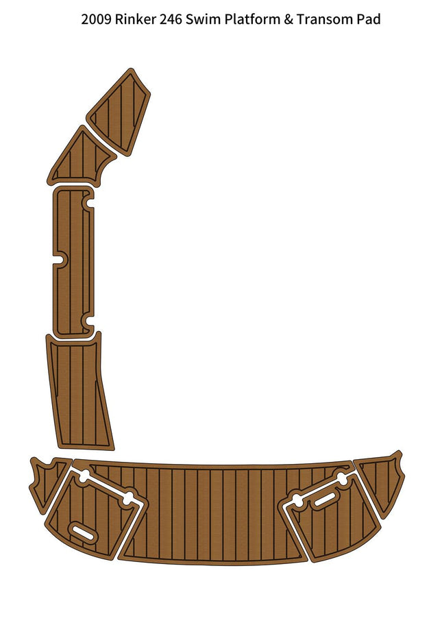 2009 Rinker 246 Swim Platform Step Pad Boat EVA Foam Faux Teak Deck Floor Mat SeaDek MarineMat Gatorstep