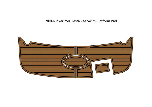 2004 Rinker 250 Fiesta Vee Swim Platform Boat EVA Faux Foam Teak Deck Floor Pad SeaDek MarineMat Gatorstep