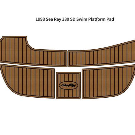 1998 Sea Ray 330 SD Swim Platform Pad Boat EVA Foam Faux Teak Deck Floor Mat SeaDek MarineMat Gatorstep Style Self Adhesive