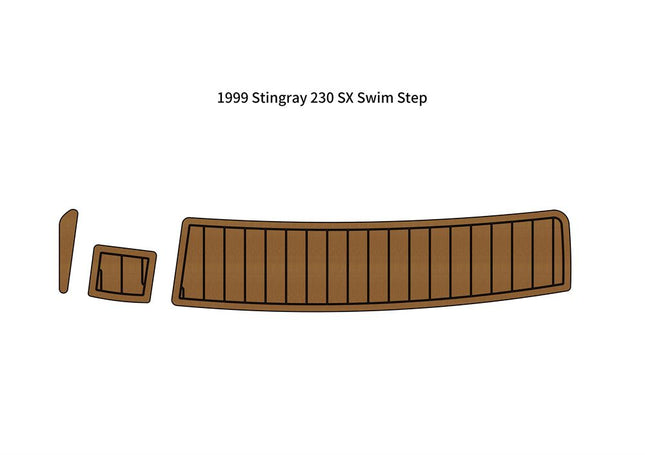 1999 Stingray 230 SX Swim Platform Step Pad Boat EVA Foam Teak Deck Floor Mat SeaDek MarineMat Gatorstep