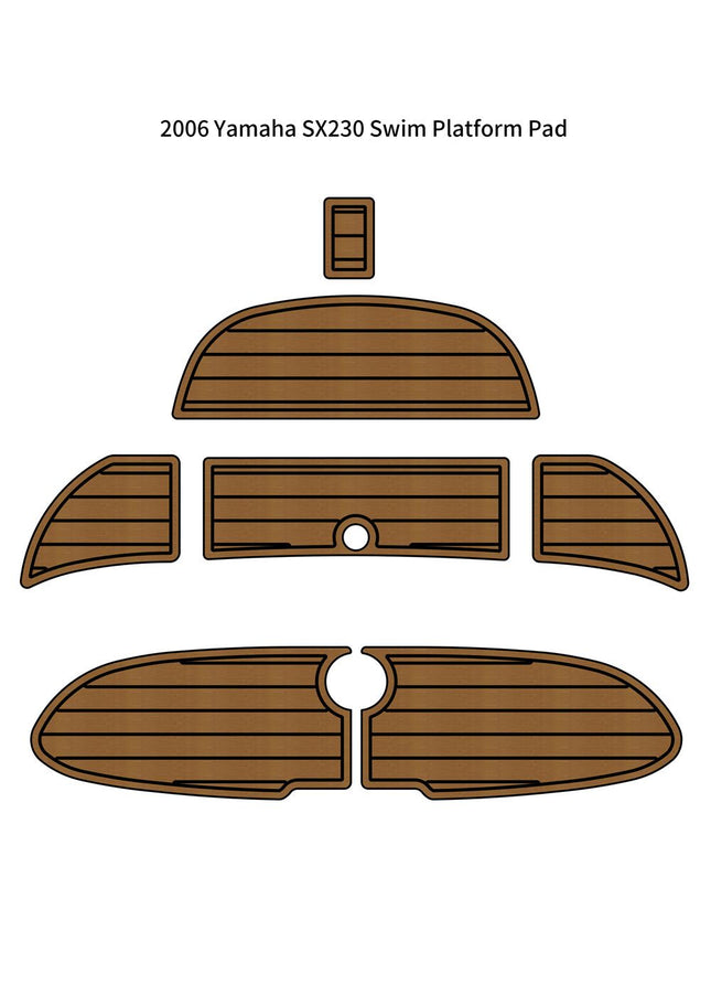 2006 & Earlier Yamaha SX230 Swim Platform Pad Boat EVA Foam Teak Deck Floor Mat SeaDek MarineMat Gatorstep