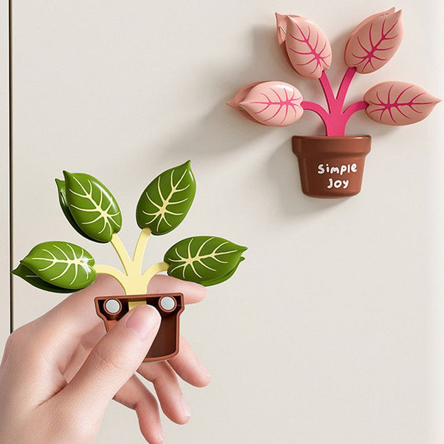 Household Food Bag Freshness Sealing Clips Creative Plant Pot Magnetic Clips Multifunctional
