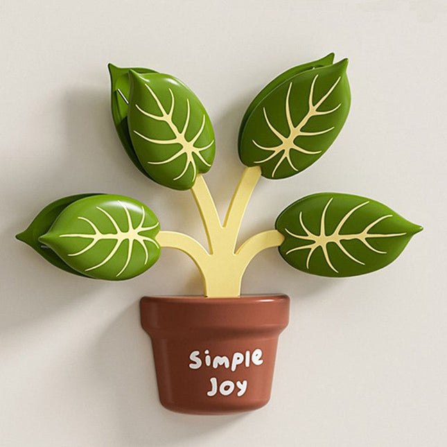 Household Food Bag Freshness Sealing Clips Creative Plant Pot Magnetic Clips Multifunctional