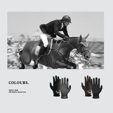 Equestrian Riding Gloves, Full-Palm Silicone Anti-Slip & Durable Touchscreen Model, Ice-Silk Cooling, Breathable, and UV-Protective, Suitable for Outdoor Sports, Driving, and Training—White-M