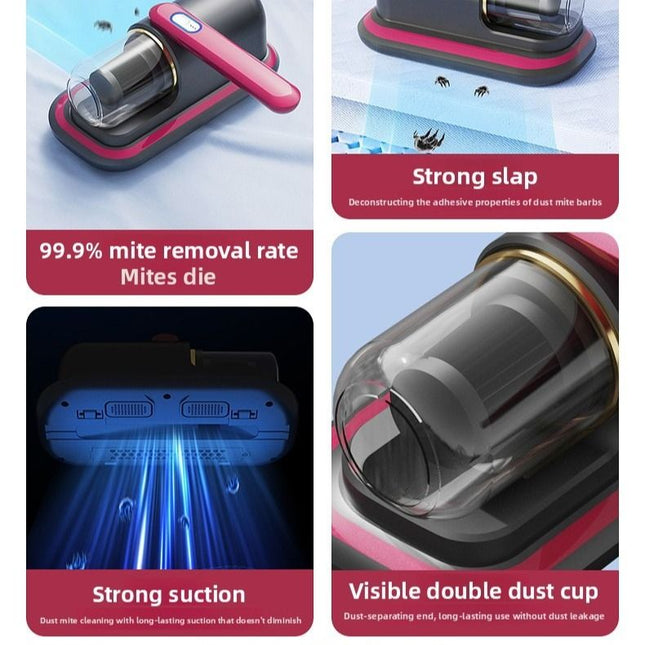 Home Handheld Dust Mite Vacuum Cleaner High-Frequency Dual-Beating Plus UV Sterilization – product detail