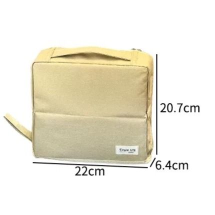 Portable Multi-Functional Toiletry Bag, Stand-Up Large-Capacity Storage Bag for Makeup Brushes, Cosmetics, and Toiletries, Jinbu Multi-Compartment Storage Bag - Yellow