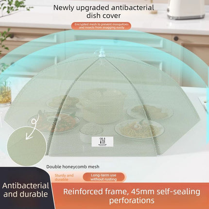 Foldable Mosquito-Proof Food Cover, Household Fly Screen, Fine-Mesh Breathable Dining Table Cover - Square