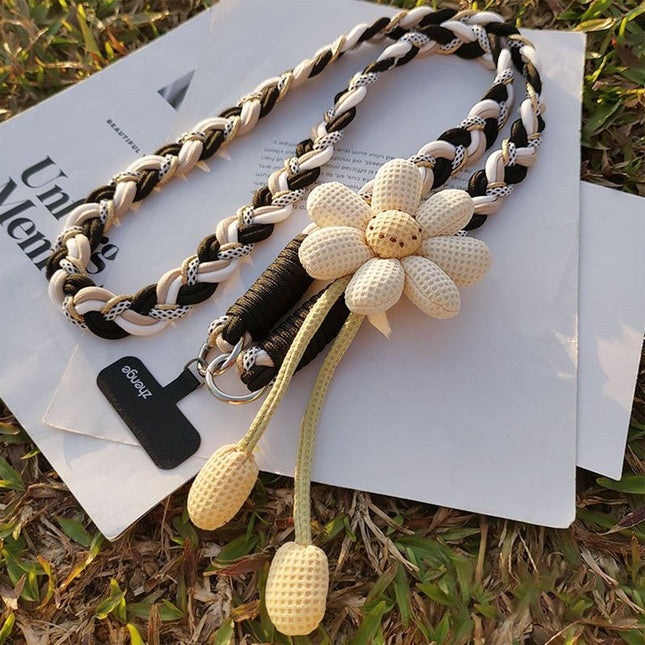 1PC Crossbody Phone Strap Adjustable Anti-Theft Phone Lanyard Unisex Essential for Travel Black and white – product detail
