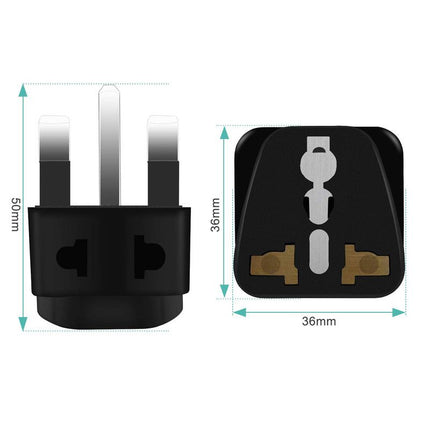 US to UK Power Plug Adapter, UROPHYLLA Type G Outlet Travel Power Adapter Plug for UK, Ireland, London, Hong Kong, Scotland, England, Dublin, Singapore - 3 Pack & Grounded 2 in 1 [Black]
