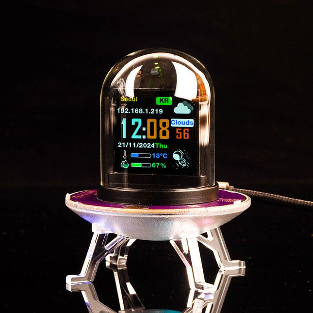 Smart Desktop Display Wi-Fi Clock with Stock Weather & Exchange Rate V1265-YY-29