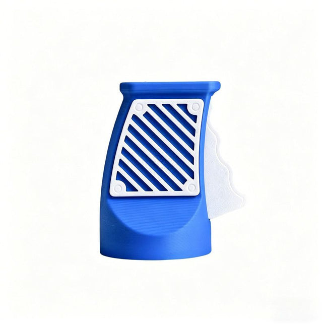 3D printed desktop ornament of a one-handed can opener for beverages.Blue V1265-YY-38