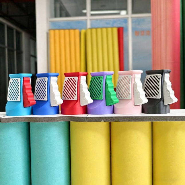 3D printed desktop ornament of a one-handed can opener for beverages.Pink – product detail