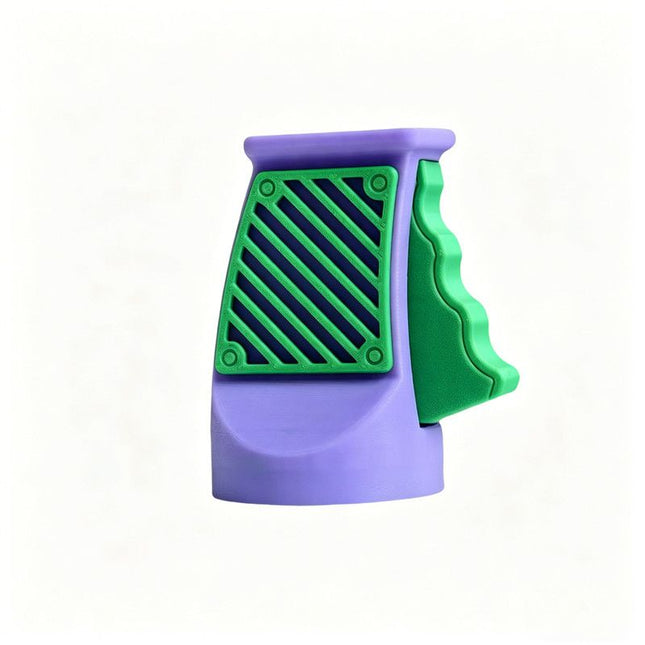 3D printed desktop ornament of a one-handed can opener for beverages.Purple V1265-YY-41
