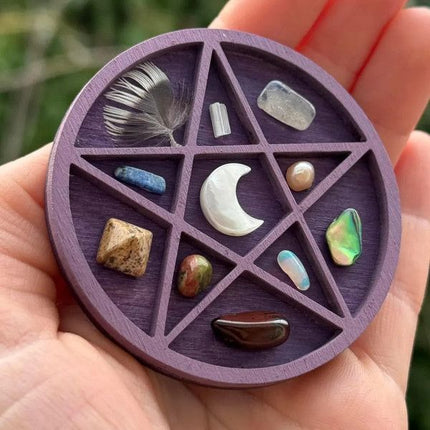 Wooden display stand for mini curiosities,Five-pointed star