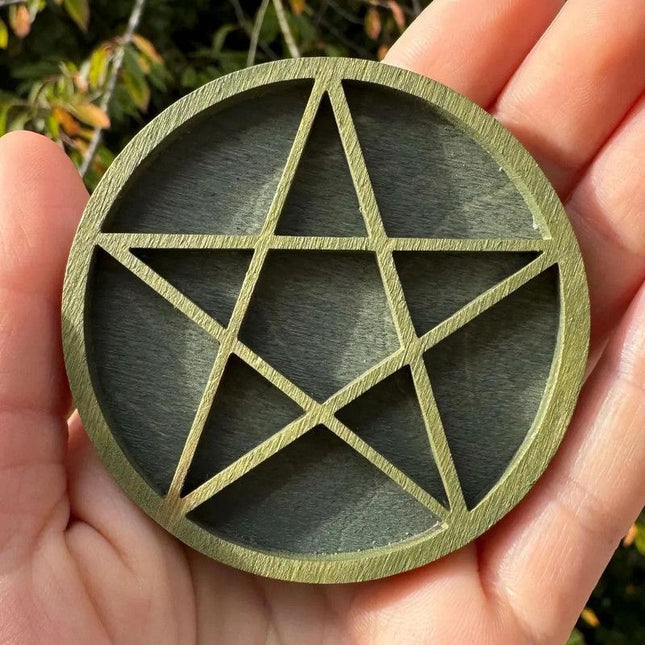 Wooden display stand for mini curiosities Five-pointed star V1265-YY-49