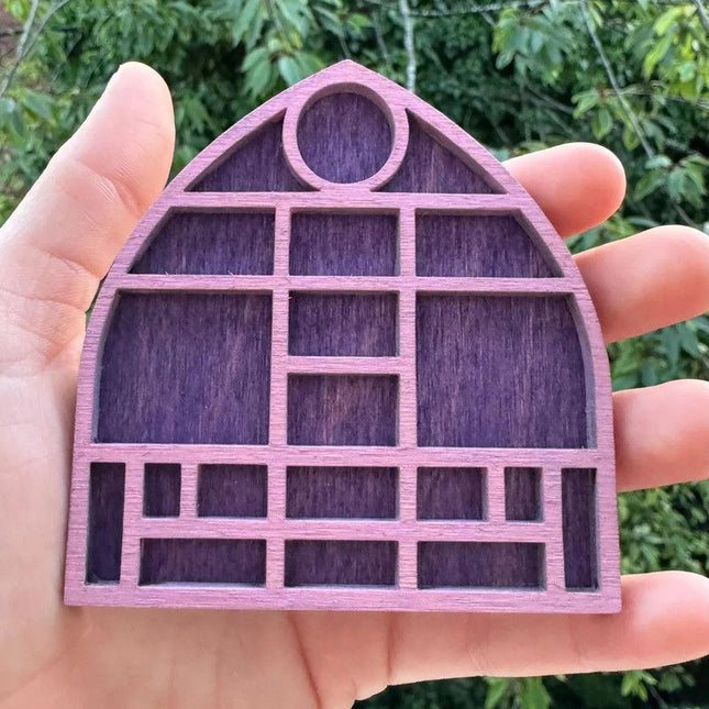 Wooden display stand for mini curiosities Cathedral V1265-YY-53