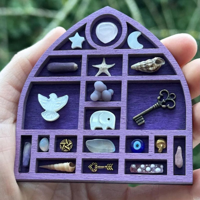 Wooden display stand for mini curiosities Cathedral V1265-YY-54