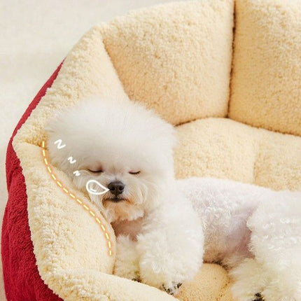 Four Seasons Universal Pet Bed, Soft Dog Cat Sofa Bed, Comfort Sleeping Nest for Teddy Bichon Small Dogs