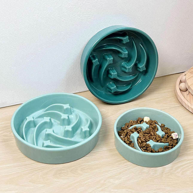 Ceramic Slow Feeder Bowl Anti-Choke Pet Bowl – product detail