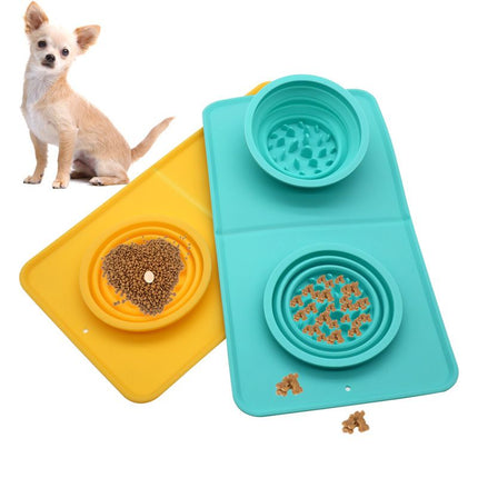 Non Slip Silicone Slow Feeder Bowl for Cat Dog