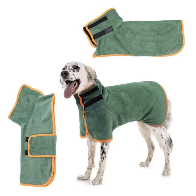 Quick Dry Dog Bathrobe Breathable Full Wrap for 14-24kg Dogs – product detail