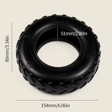Durable Rubber Tire Dog Toy Indestructible Chew Stick for Medium Large Dogs