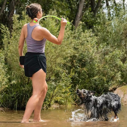 Dog Ball Launcher Outdoor Interactive Tennis Ball Thrower for Pets