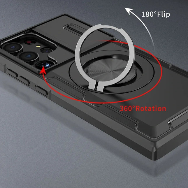 2-in-1 Magnetic Sliding Lens Case Black for Samsung S23Ultra – product detail