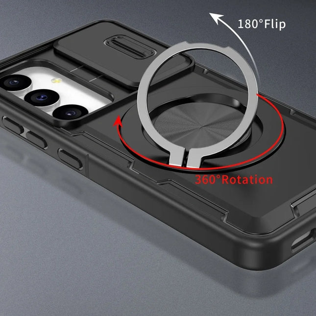 2-in-1 Magnetic Sliding Lens Case Black for Samsung S25 – product detail