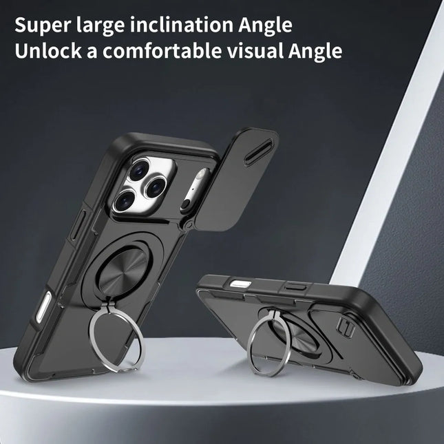 2-in-1 Magnetic Sliding Lens Case Black for iPhone 17 Pro Max – product detail