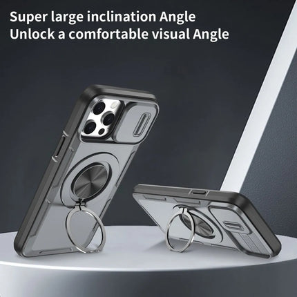 2-in-1 Magnetic Sliding Lens Case, Grey for iPhone 13 Pro Max
